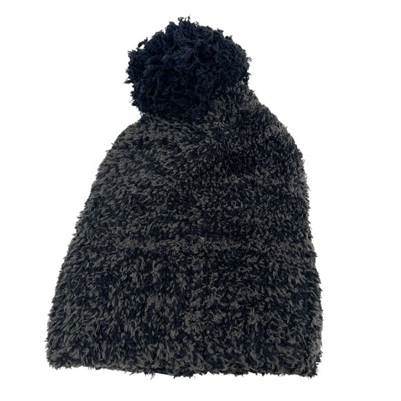 Barefoot Dreams CozyChic Pom Pom Beanie Scarf Set One Size Carbon Black NWT - Picture 3 of 9